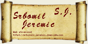 Srbomil Jeremić vizit kartica